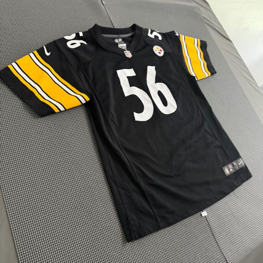 Nike NFL Pittsburgh Steelers LaMarr Woodley 56 Jersey Youth XL Black Football - Picture 3 of 7